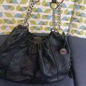 The Sak black leather boho chic handbag